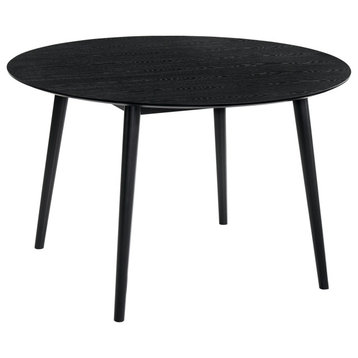 Arcadia Round Dining Table, Black, 48"