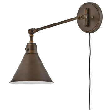 Hinkley Arti 7.75" Single Articulating Wall Sconce, Olde Bronze