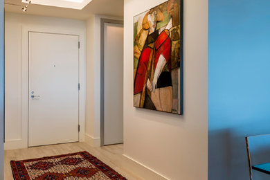 Inspiration for a contemporary hallway remodel in Chicago
