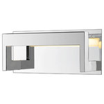 Z-Lite - Z-Lite 1925-1S-CH-LED Linc - 11.75" 7.5W 1 LED Wall Sconce - Take contemporary design to its natural conclusionLinc 11.75" 7.5W 1 L Chrome Frosted Glass *UL Approved: YES Energy Star Qualified: n/a ADA Certified: n/a  *Number of Lights: Lamp: 1-*Wattage:7.5w LED bulb(s) *Bulb Included:Yes *Bulb Type:LED *Finish Type:Chrome