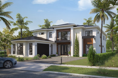 Trendy exterior home photo in Miami
