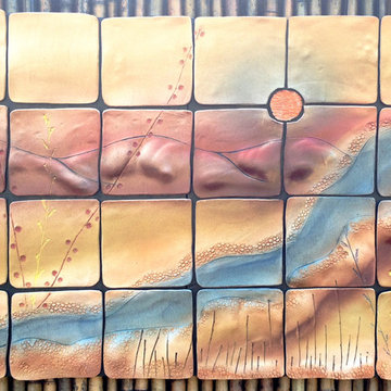 Amber Haze Ceramic Wall Art Tile