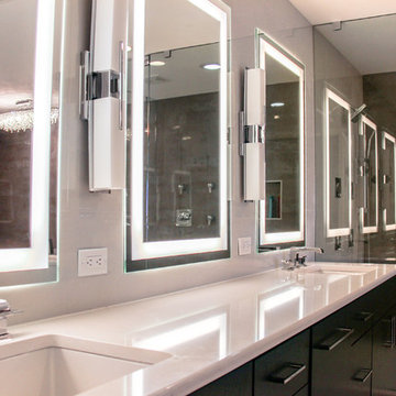 Modern Bathroom Update Done In A Charcoal Stain
