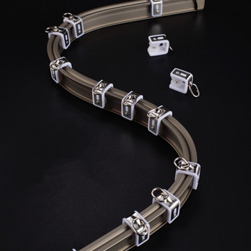 CHR60 Bendable Ivory Champagne Rose Gold Curtain Tracks Ceiling/Wall Mount For B