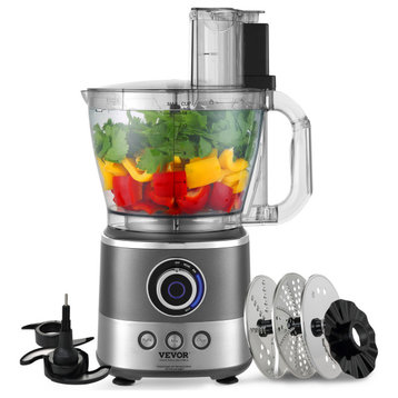 VEVOR 14-Cup 650W Food Processor Vegetable Chopper Mixing Slicing Kneading Puree