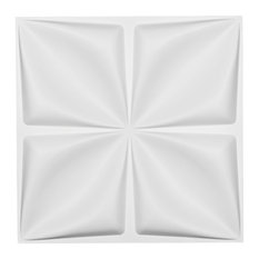 19 5/8"W x 19 5/8"H Riley EnduraWall Decorative 3D Wall Panel, White