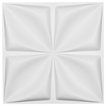19 5/8"W x 19 5/8"H Riley EnduraWall Decorative 3D Wall Panel, White