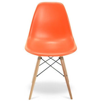 Eiffel Kids Chair With Wood, Orange