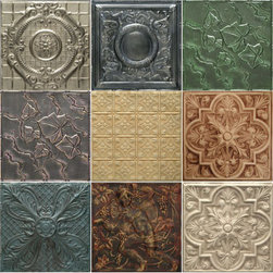 Tin Tiles Custom 5 Pack of Artisan Finishes - Wallpaper
