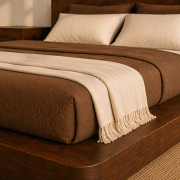 Modern Minimalist Low Profile Platform Bed | Contemporary Bedroom Furniture