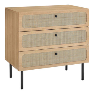 Chaucer 3-Drawer Chest, Oak - Tropical - Accent Chests And Cabinets - by  First of a Kind USA Inc