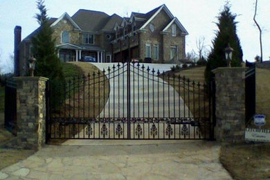 Wrought iron driveway gates