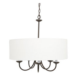 5-Light Antique Bronze Chandelier - Chandeliers