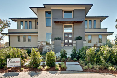 Example of a trendy home design design in Dallas