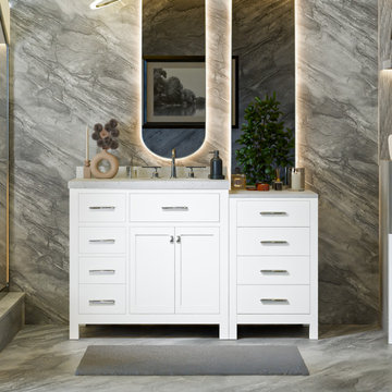 Caroline Parkway 57'' White Bathroom Vanity