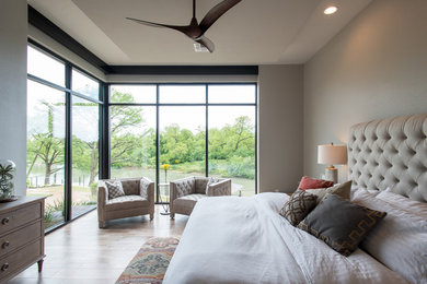 Inspiration for a transitional bedroom remodel in Austin