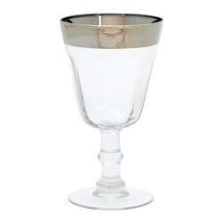 GreenGate Wine Glass With Silver Rim - Wine Glasses