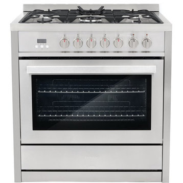 Cosmo COS-F965NF 36 in. Stainless Steel Dual Fuel Range with Convection Oven