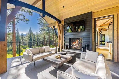 Inspiration for a contemporary deck remodel in Other