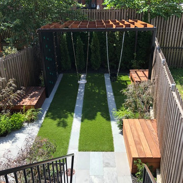 Brooklyn backyard with small playground