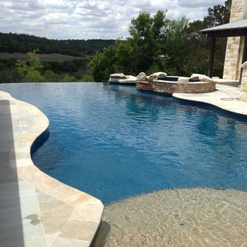 Modern Pool/Spa with Negative Edge
