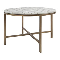 Ceylon Round Coffee Table With Marble Top