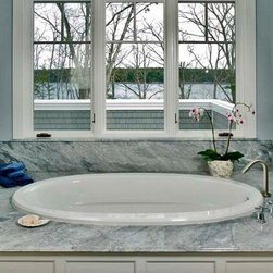Bardiglio Imperiale Marble Tub Deck - Bathtubs