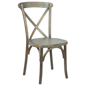 Flash Furniture Advantage X-Back Chair In Medium White Grain