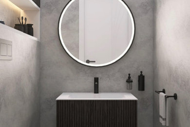 This is an example of a modern cloakroom in London.