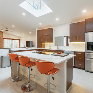 Modern Kitchen Design with slab door cabinetry