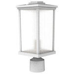 Craftmade - Craftmade Composite Lanterns 15" Outdoor Post Light in Textured White - This outdoor post light from Craftmade is a part of the Composite Lanterns collection and comes in a textured white finish. Light measures 6" wide x 15" high.  Uses one standard bulb.  For indoor use.  This light requires 1 , . Watt Bulbs (Not Included) UL Certified.