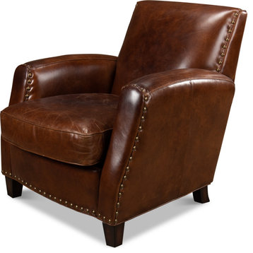 The Taft Lounge Chair - Brown