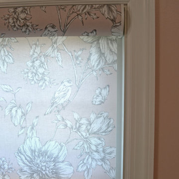 Custom Roller Shades in a Laundry Room