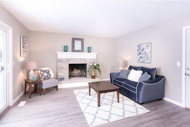 Example of a classic family room design in Cleveland