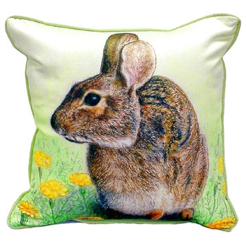 Rabbit Extra Large Zippered Pillow 22x22