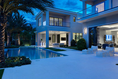 Modern pool in Miami.