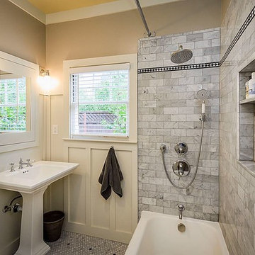 Carrera Subway Tiles in Shower Surround
