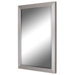 Hitchcock Butterfield - Catalina Nickel Silver Wall Mirror, 16"x34" - The Catalina mirror is brilliantly styled with a brushed satin nickel finish that is certain to take your decor to the next level. The Catalina mirror is the perfect complement to any decor that features other satin nickel or stainless pieces, or makes its own statement as a stand-alone focal point