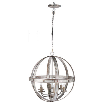 Ordway Iron Sphere 6-Light Chandelier D23.5"