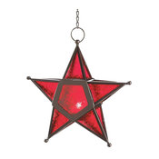 Glass Star Lantern, Red