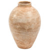 Moe's Home Collection Dos 16" Terracotta Ceramic Vase in Beige