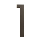 Modern Font House Number, Bronze, 6", Number 1, Modern Font