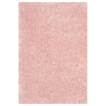 Safavieh Arctic Shag 5' X 7'6" Hand Tufted Polyester Rug in Pink