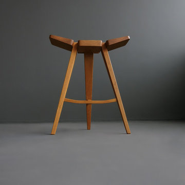 Danish Solid Ash Wood Counter Stool