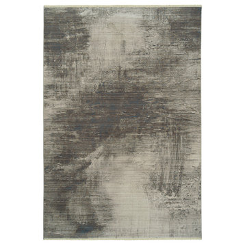 Kaleen Scottsman Collection Indoor Polyester Area Rug, Silver, 9'6"x13'