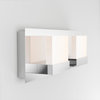 Artika Frosted Cube Modern Bathroom Vanity Light Fixture, Chrome