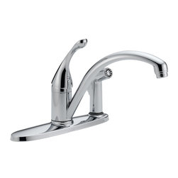 Delta Collins&trade; Single Handle Kitchen Faucet with Integral Spray - Kitchen Faucets