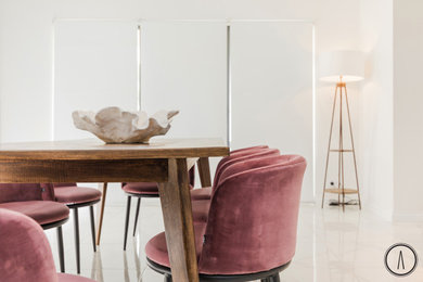 Photo of a transitional dining room in Perth.