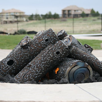 Artistic Metal Logs - Fire Pit Ideas