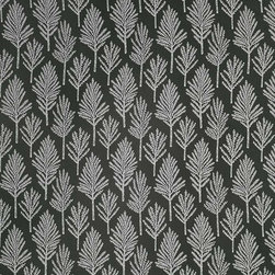 Astrid (ebony) Black Abstract Curtain Fabric - Curtain Fabric